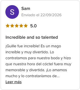 Opinión 5 en Bodas.net